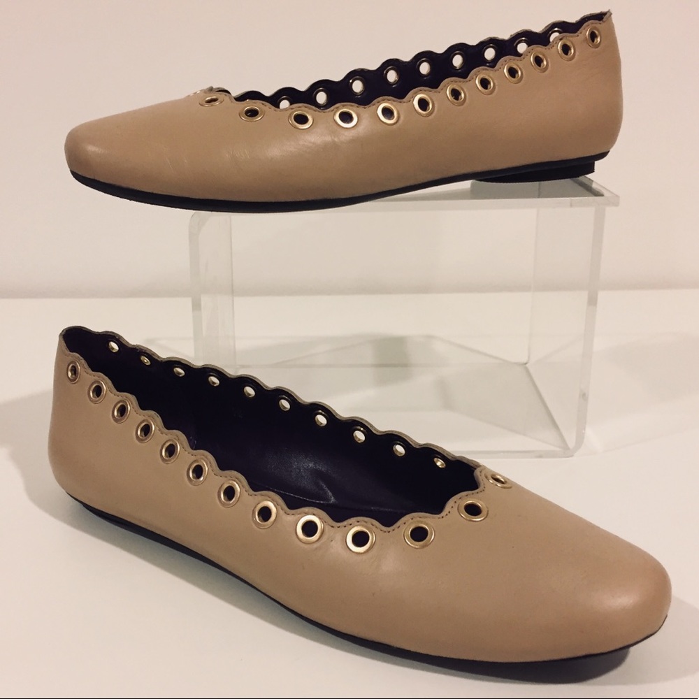 NIB Van Eli baby flats in nude Napa leather - Picture 2 of 8